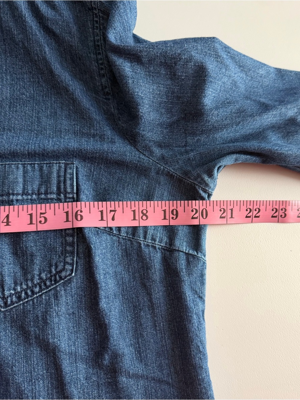 J. Crew Classic Blue Medium Wash Cotton Denim Button-Down Shirt Women’s M - Picture 8 of 9